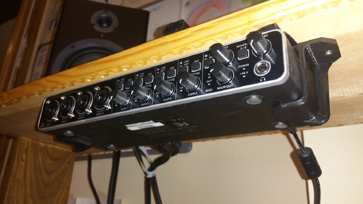 USB Audio Interface underdesk brackets | 3d print model