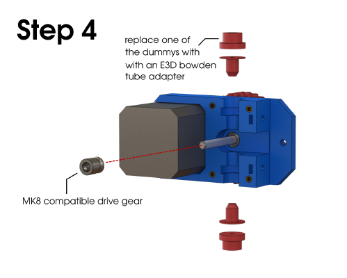 GeBO-Quick - Geared Bowden Extruder with Quick-Release | 3d print model
