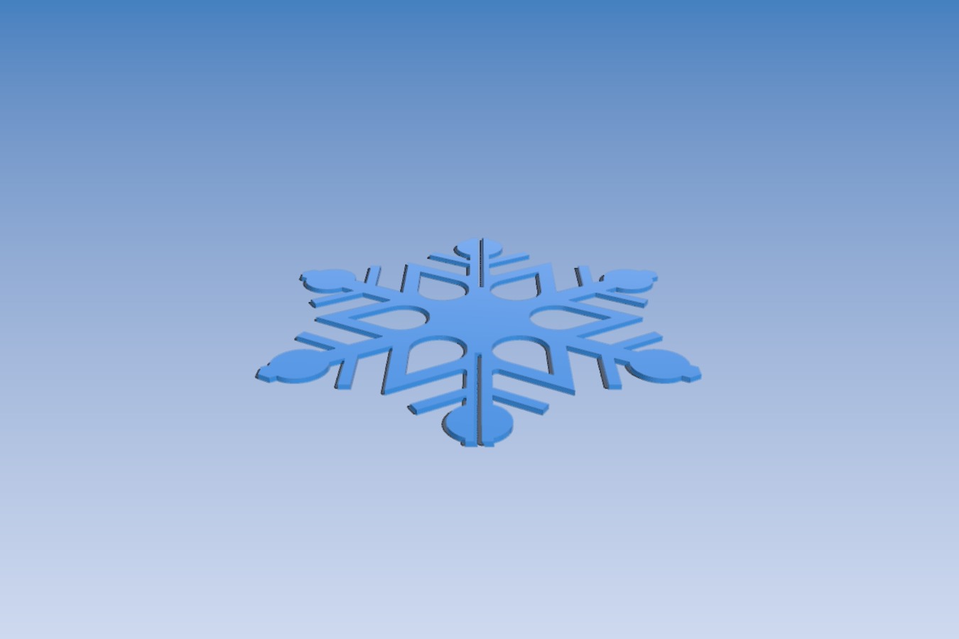 3D Snowflake, Version 3