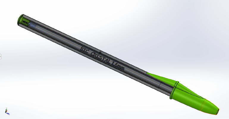 Replica Pen BIC CRISTAL 1.6mm SCALE 1: 1 | 3d print model