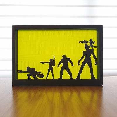 Guardians of the Galaxy Silhouette art | 3d print model