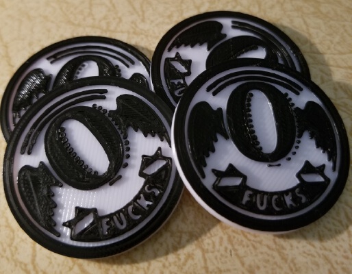Zero Fucks Coin Remix! | 3d print model