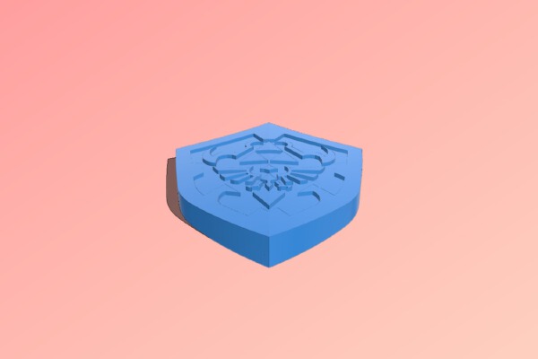Hylian Shield flat bottom | 3d print model