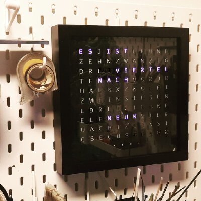 IKEA Ribba WordClock 23x23cm ESP8266 WS2812B | 3d print model