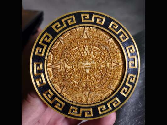 Aztec Calendar Coaster | 3d print model
