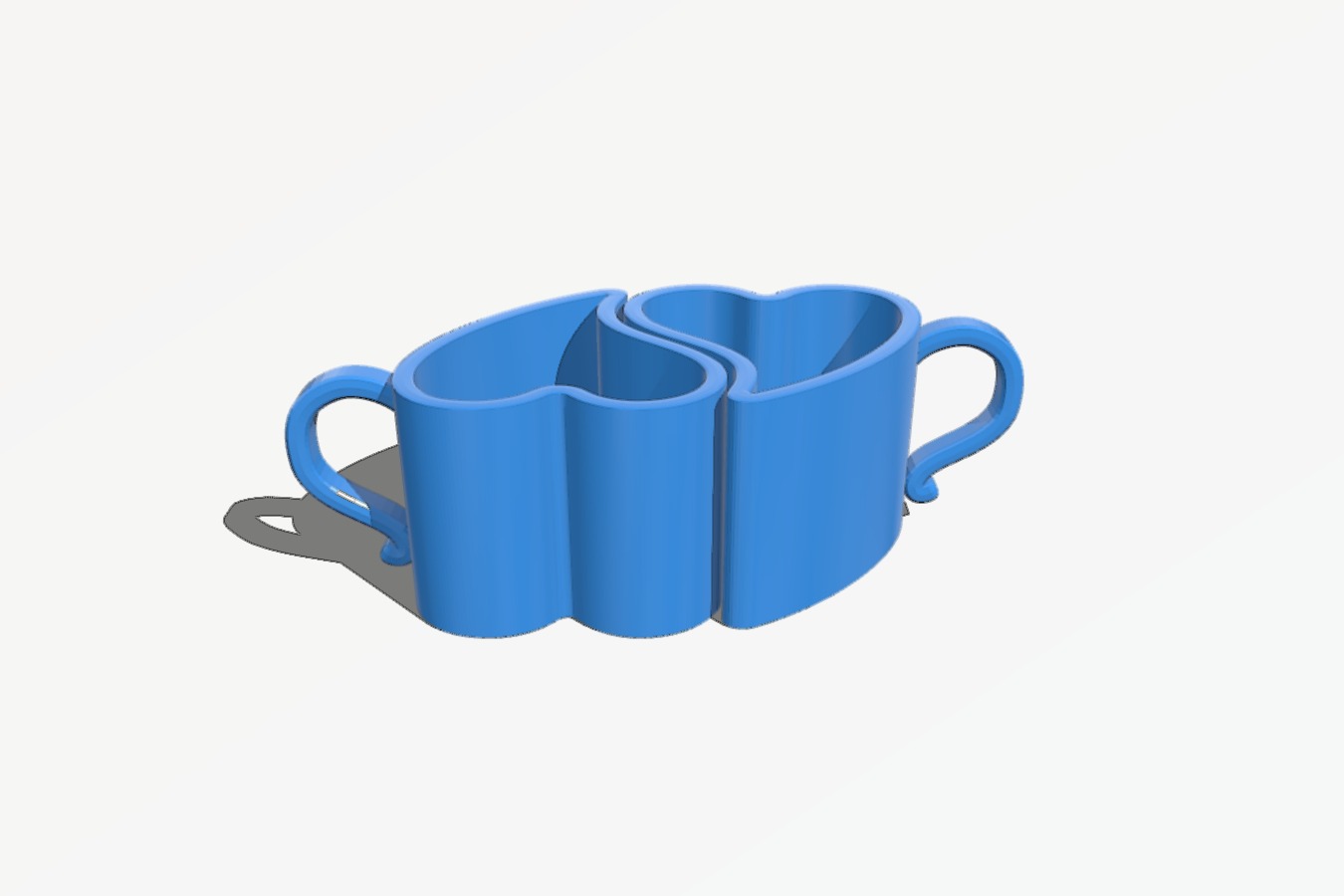 Coffee cup couple heart style
