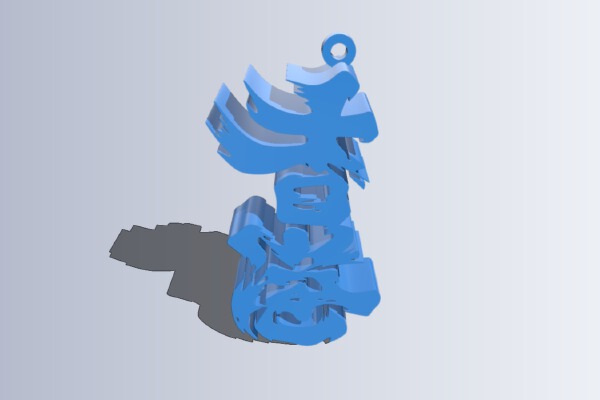 Stand With Hong Kong keychain | 3d print model
