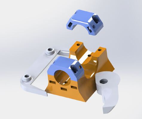 Quick Release Cilinder Mount | 3d print model