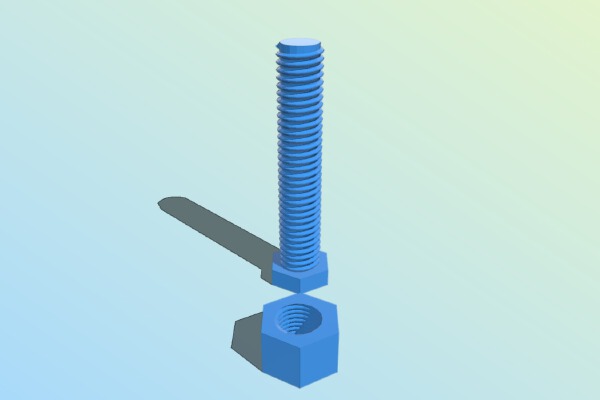 m3_bolt+nut_16.5mm | 3d print model