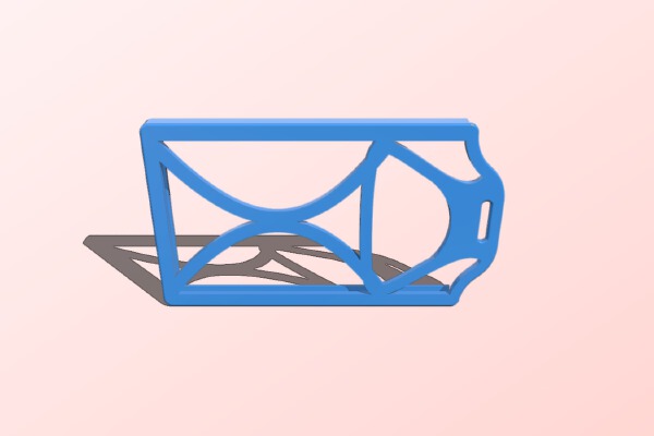 Topology Optimized Badge Holder | 3d print model