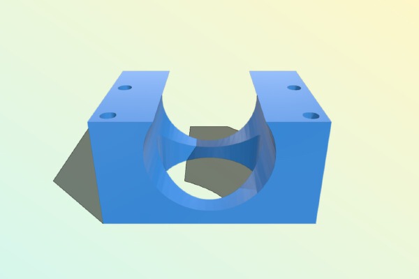 Cyrus V2 Spares; E3D hotend holder | 3d print model