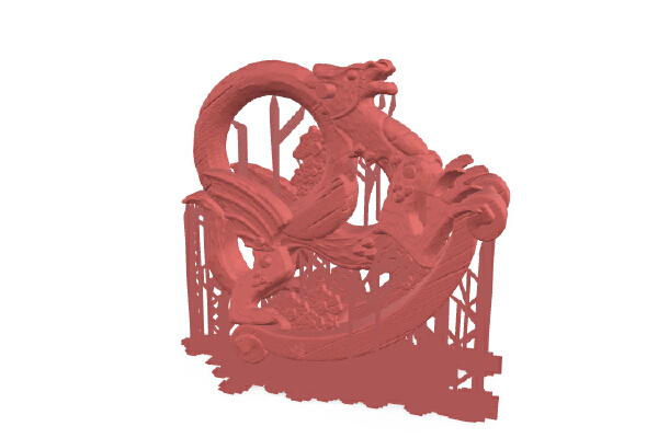 wooden dragon | 3d print model