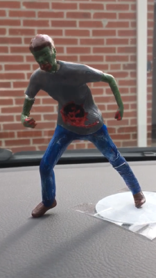 Zombie Dashboard Bobblehead_leg_arm man | 3d print model