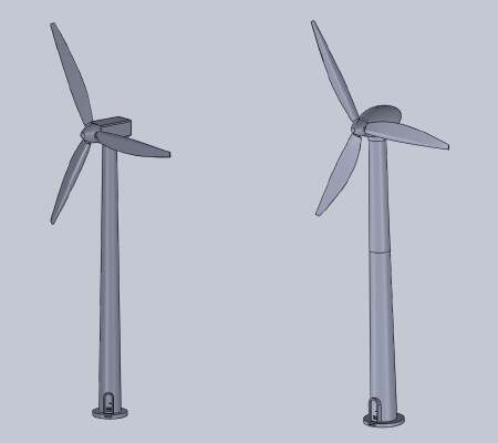 basic scale wind turbine | 3d print model