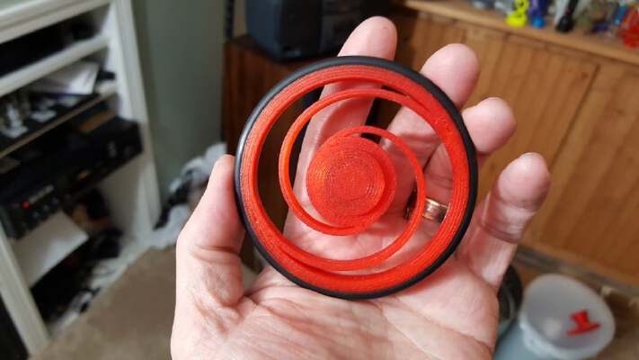 Spiral Wheel Spinner | 3d print model