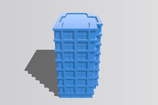 Basic Residential Building - 6mm | 3d print model