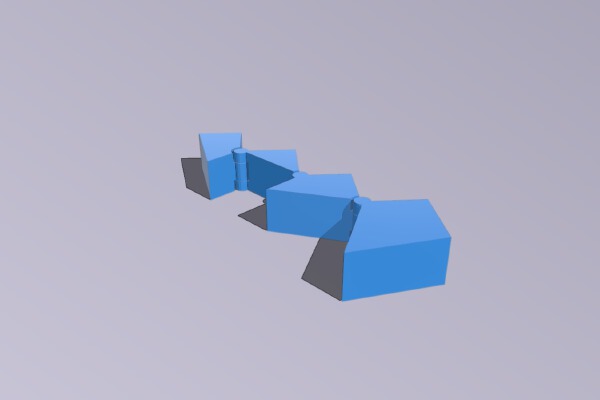 hinged triangle square dissection (Dudeney's dissection) | 3d print model