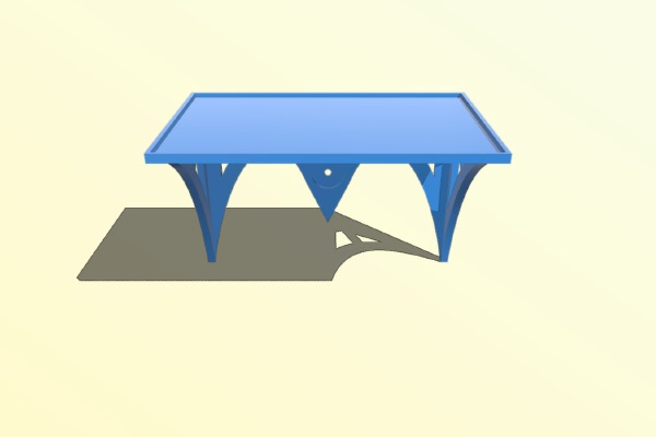 Small Push Pin Shelf | 3d print model