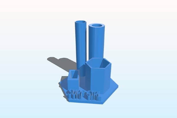The surf girl pencil pot | 3d print model