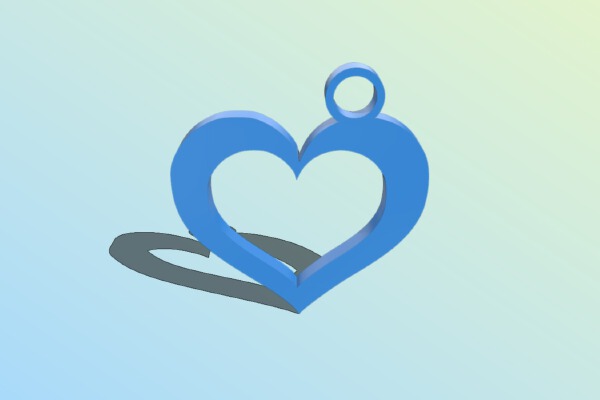 Floating Heart Pendant | 3d print model