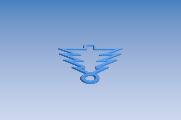 Christmas tree ornament outline | 3d print model