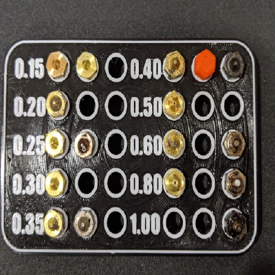 10 position nozzle storage box | 3d print model