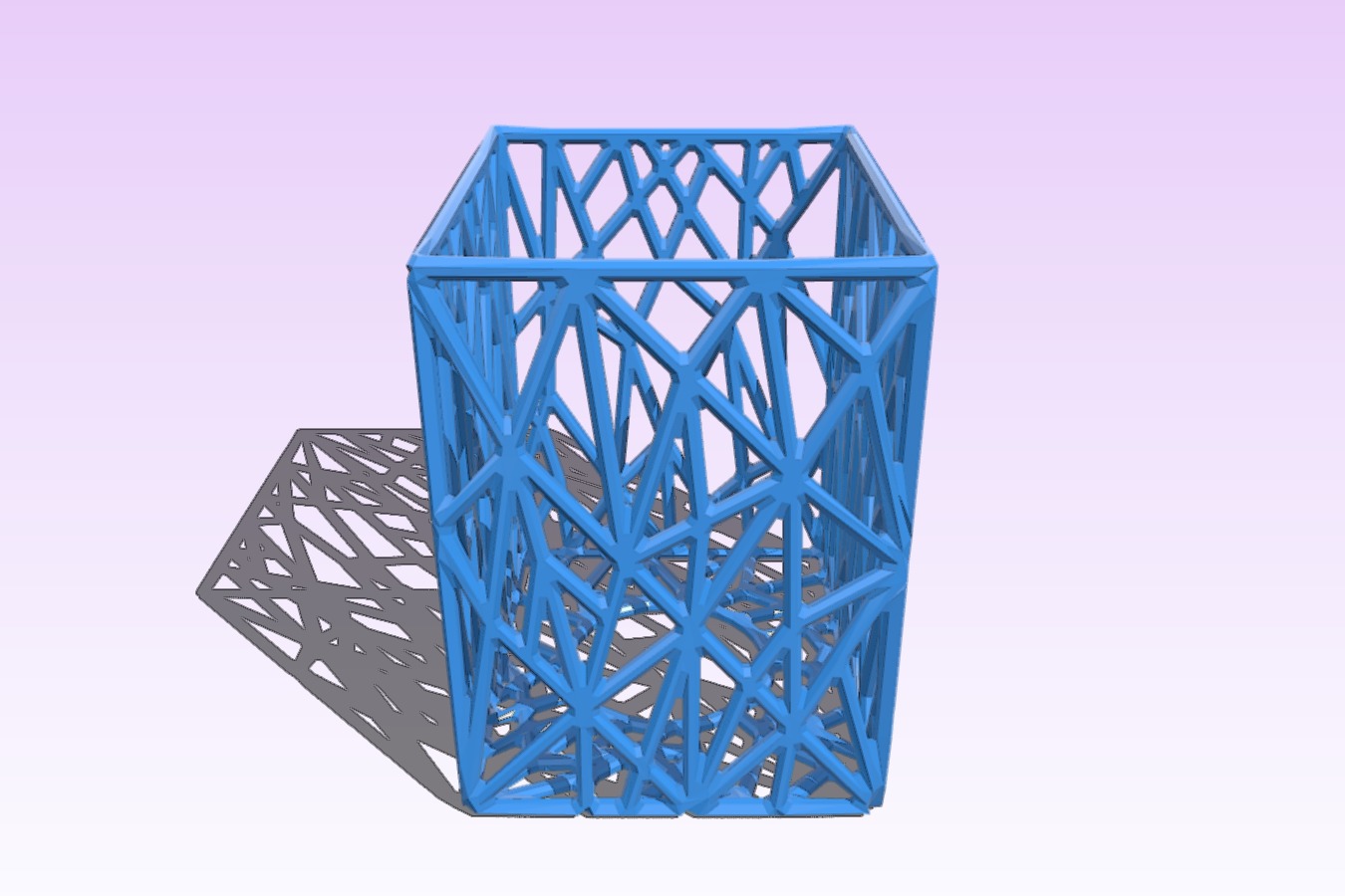 Voronoi Wireframe Oblong Lampshade (44mm)
