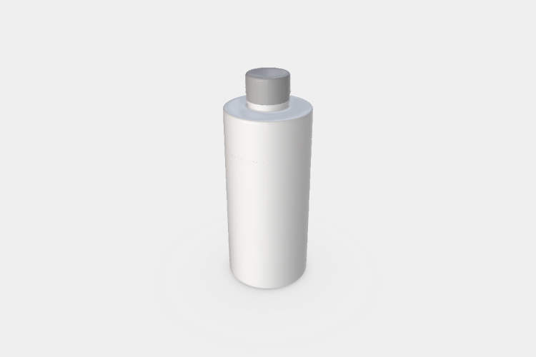 White Plastic Cosmetic Bottle Mockup