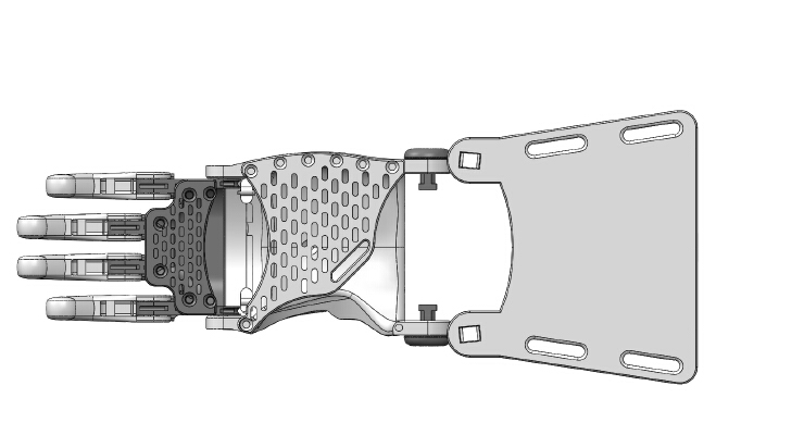 Raptor Reloaded by e-NABLE - Thumbless & Extra length for four fingers | 3d print model