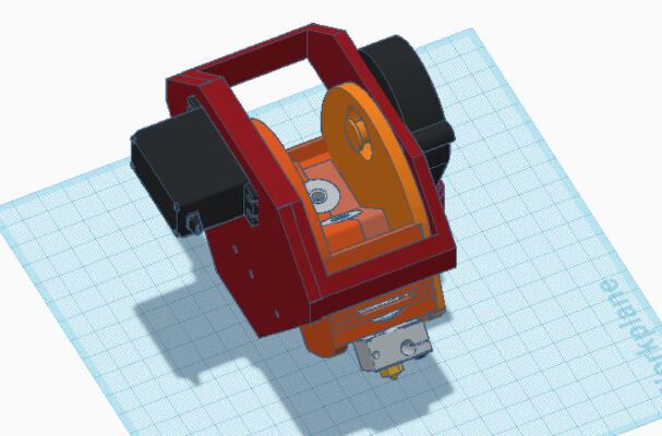 Echelon TV6 - Tilting Dual Hotend Assembly for Tronxy X-Series or CR-10 | 3d print model
