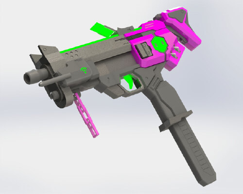 Sombra Olivia Coloma Machine Pistol Los Muertos Skin | 3d print model
