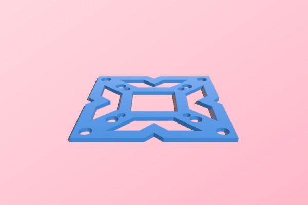Flight Controller Mounting Hole Template | 3d print model