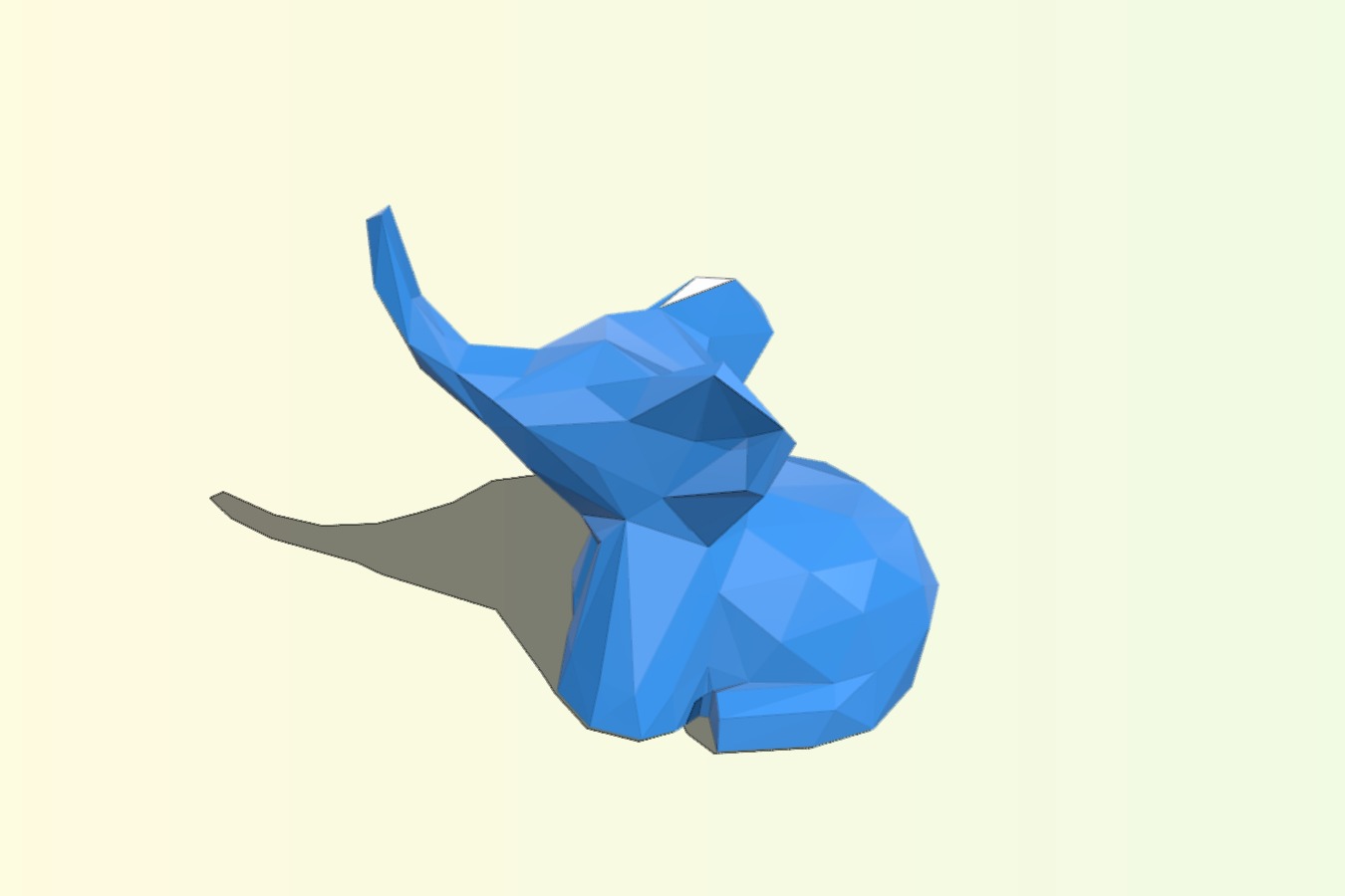 Cute Low Poly Elephant