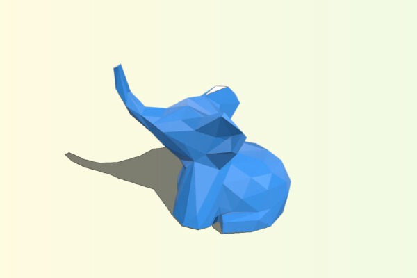 Cute Low Poly Elephant | 3d print model