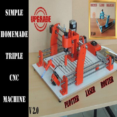 TRIPLE CNC MACHINE - UPGRADE | 3d print model