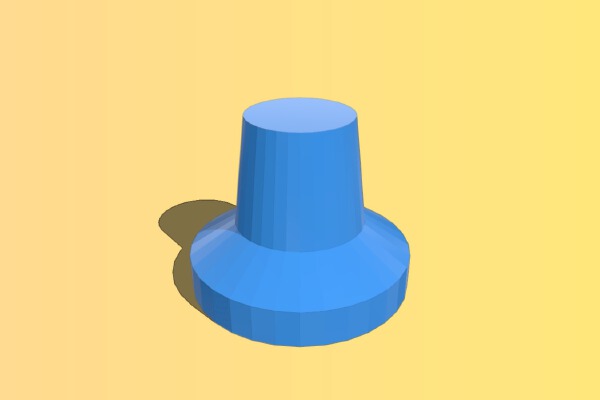 Knob for a 6.25 mm shaft 10 turn chinese potentiometer | 3d print model