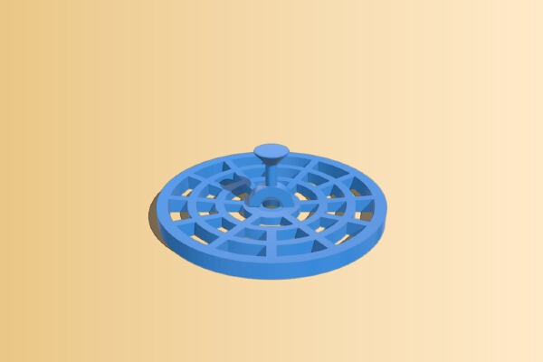 Hair strainer for floor level shower drains (TECE Drainline) | 3d print model
