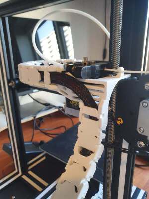 Ender 3 (V2) cable chain set - slim x-axis and extruder mount | 3d print model