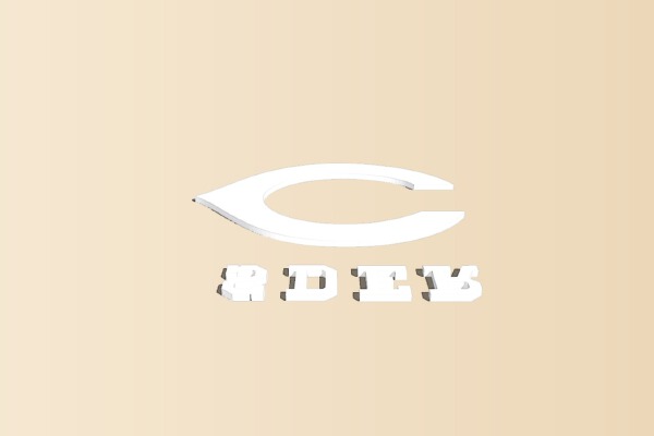 Cincinnati Reds Logo - Layered with Inserts | 3d print model