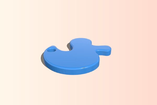 Duck Keychain | 3d print model