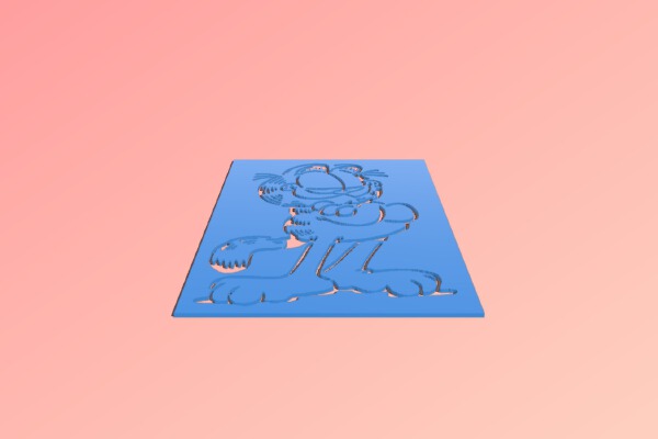 Garfield Stencil | 3d print model