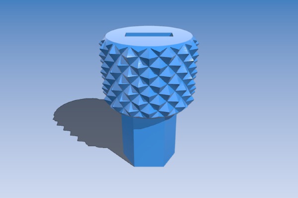 Extruder Shaft Spinner Knob | 3d print model