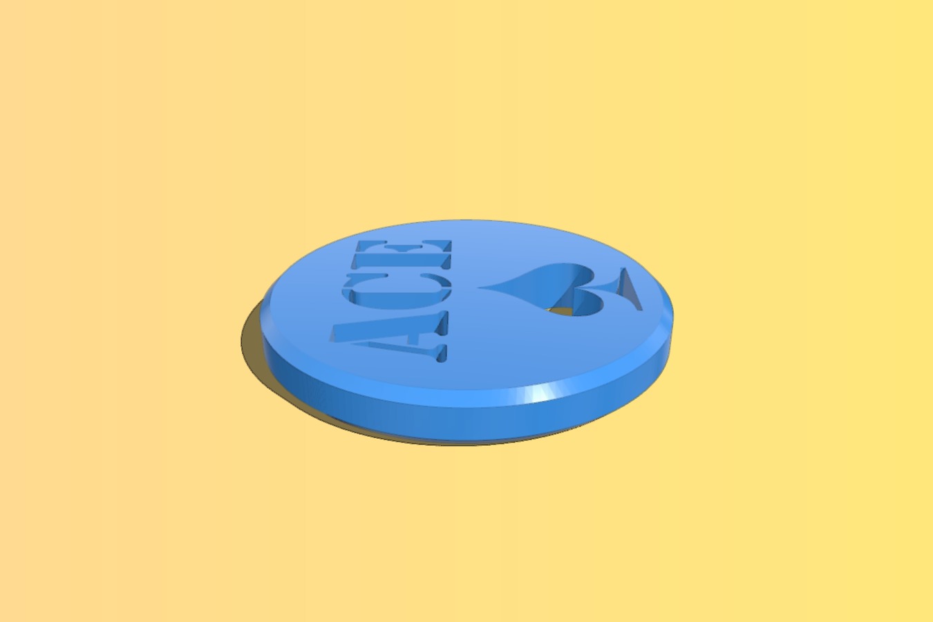 Poker Chip Ace Of Spades