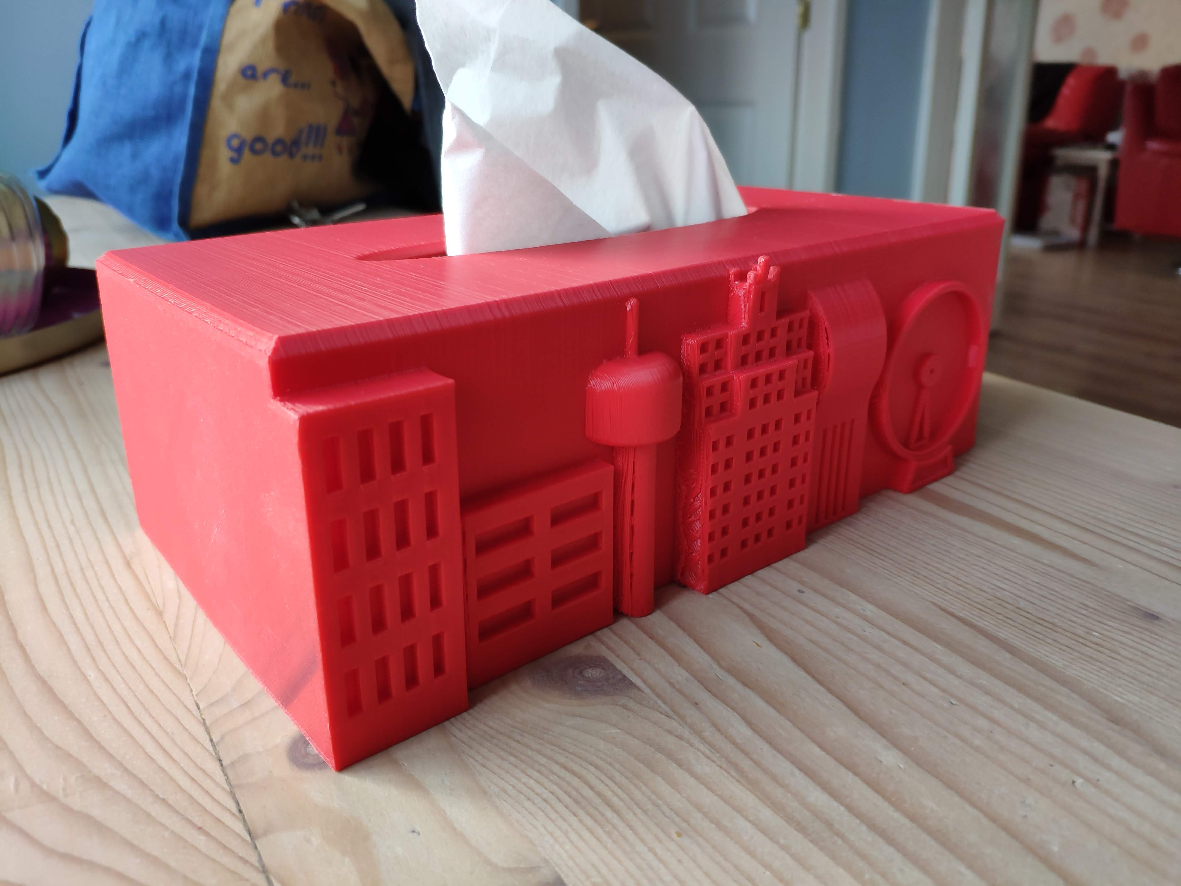 Cityscape Tissue Box Cover