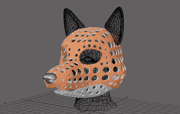 Fursuit- or puppet-head base - version 81 - Legoshi | 3d print model