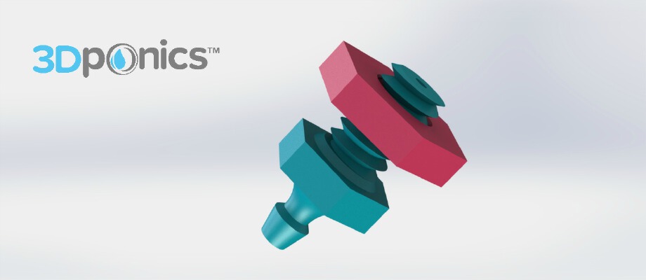 Drip Emitter V1 (Nut) - 3Dponics Emitters & Plugs | 3d print model