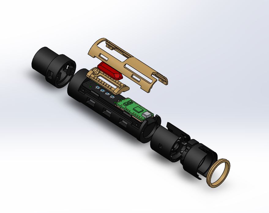 Proffie Holder Chassis 30mm (diameter) - Crystal chamber PCB Version