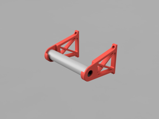 Filament spool wall mount for 32mm tube | 3d print model