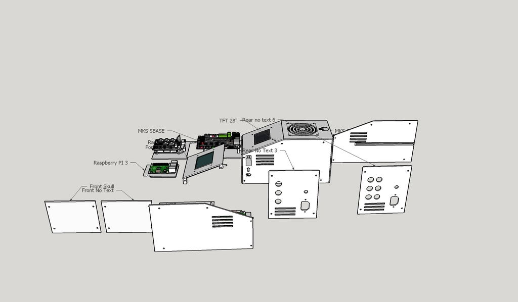 Ramps or  MKS Boards  _ tft 28_32" _ Raspberry pi _ Power supply : All-in-One! V2.1