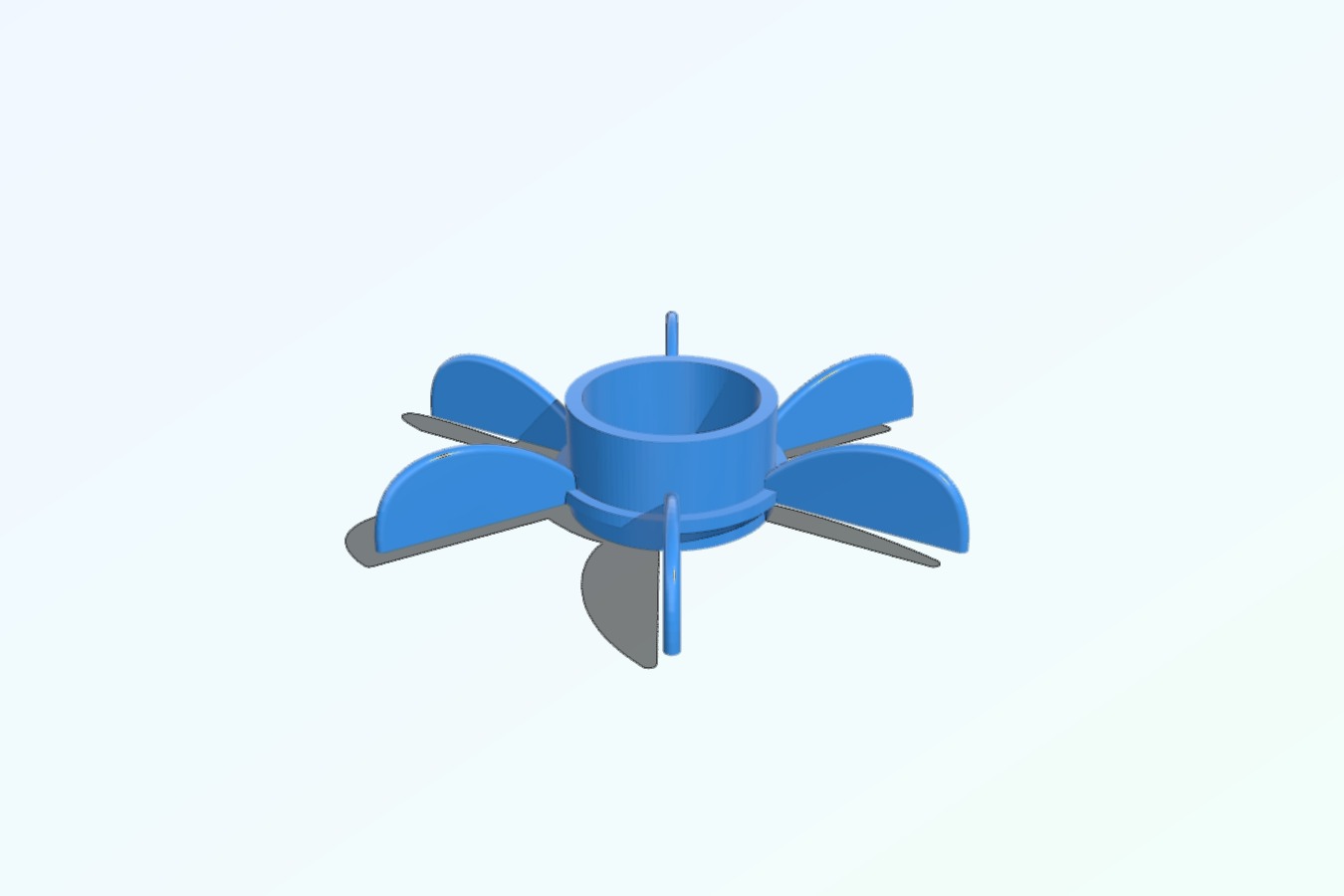 Motor coil cooling fan
